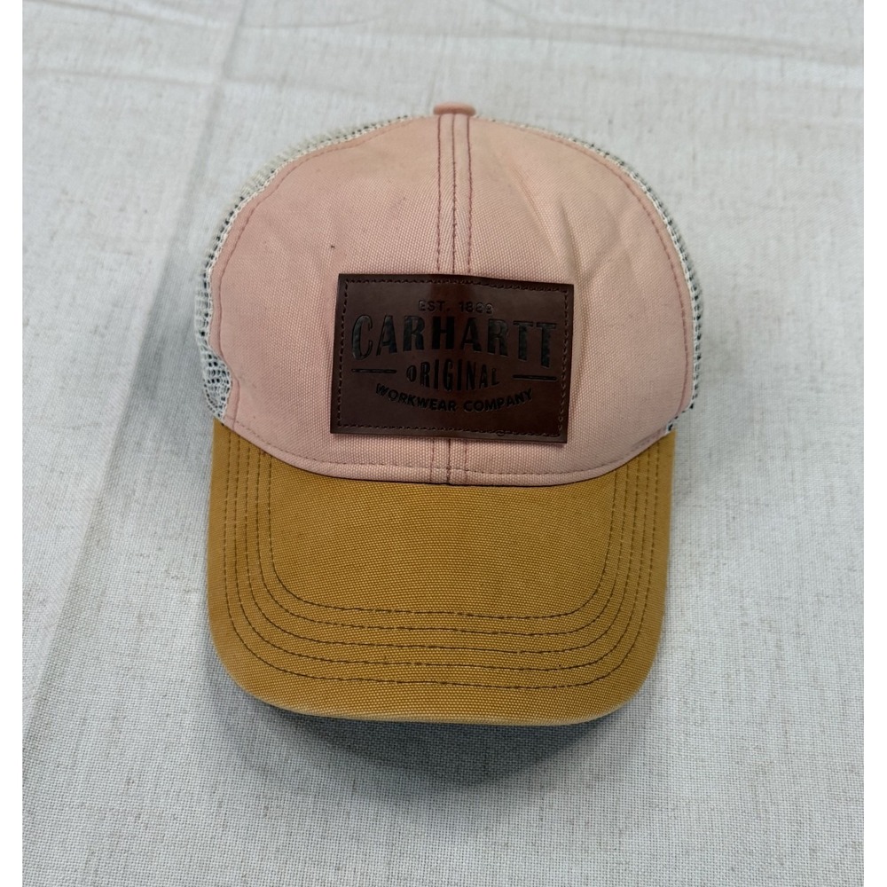 Carhartt Canvas Mesh Back Baseball Cap Hat Pink One Size
